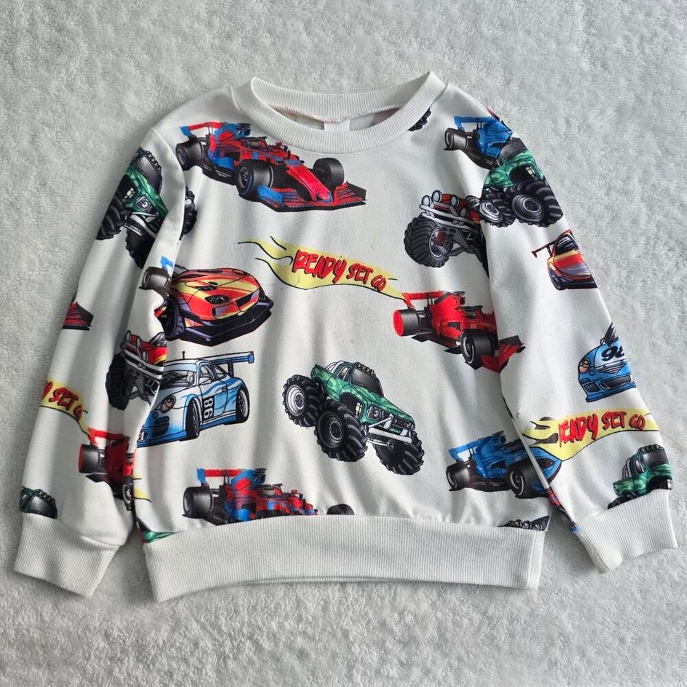 Monster Truck + Race Car Sweatshirt